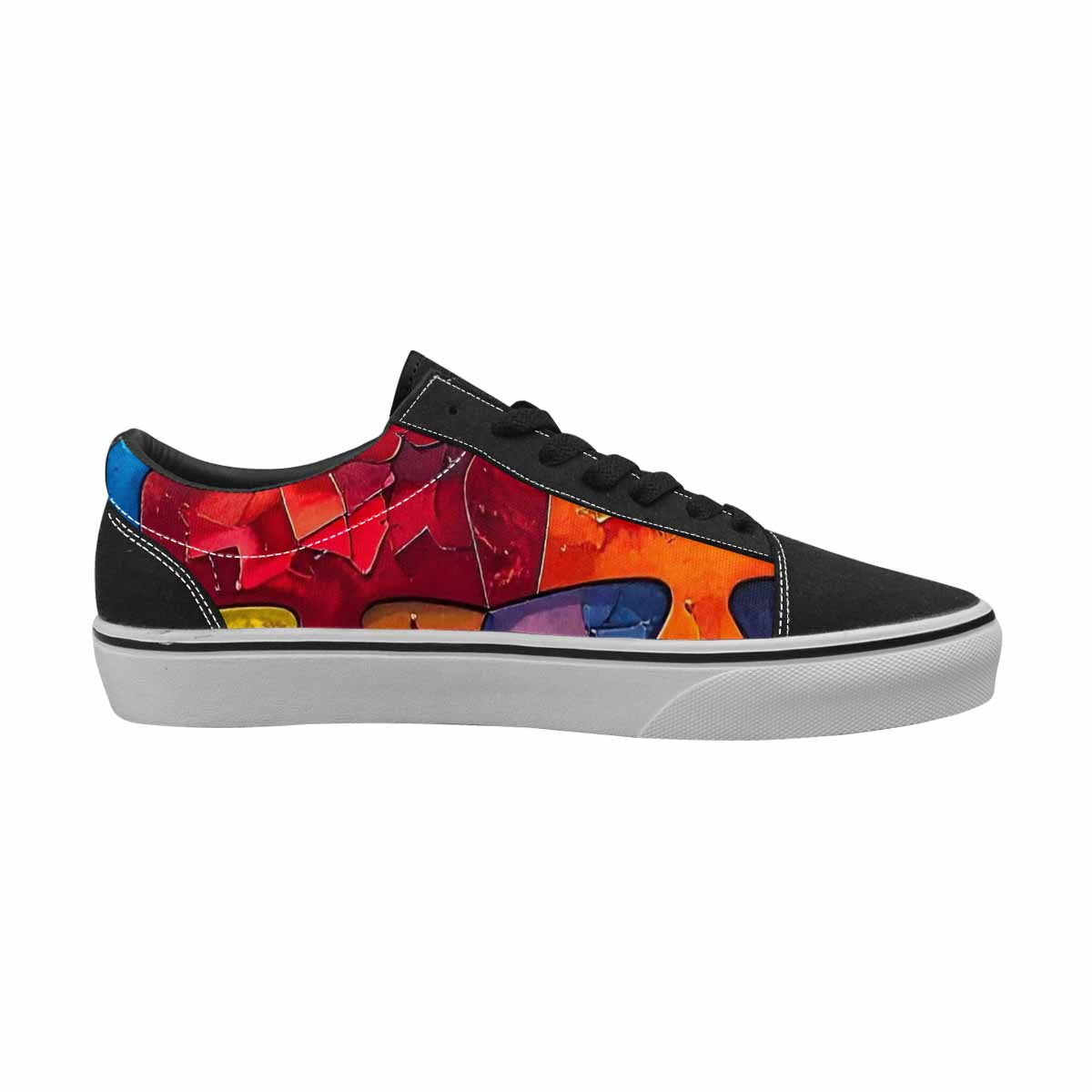 WOMEN'S Autism Puzzle Pieces Lace-Up Canvas Vivid Sneakers