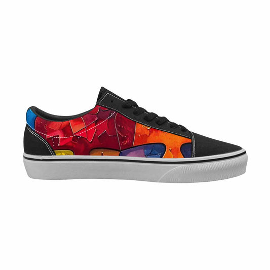 WOMEN'S Autism Puzzle Pieces Lace-Up Canvas Vivid Sneakers
