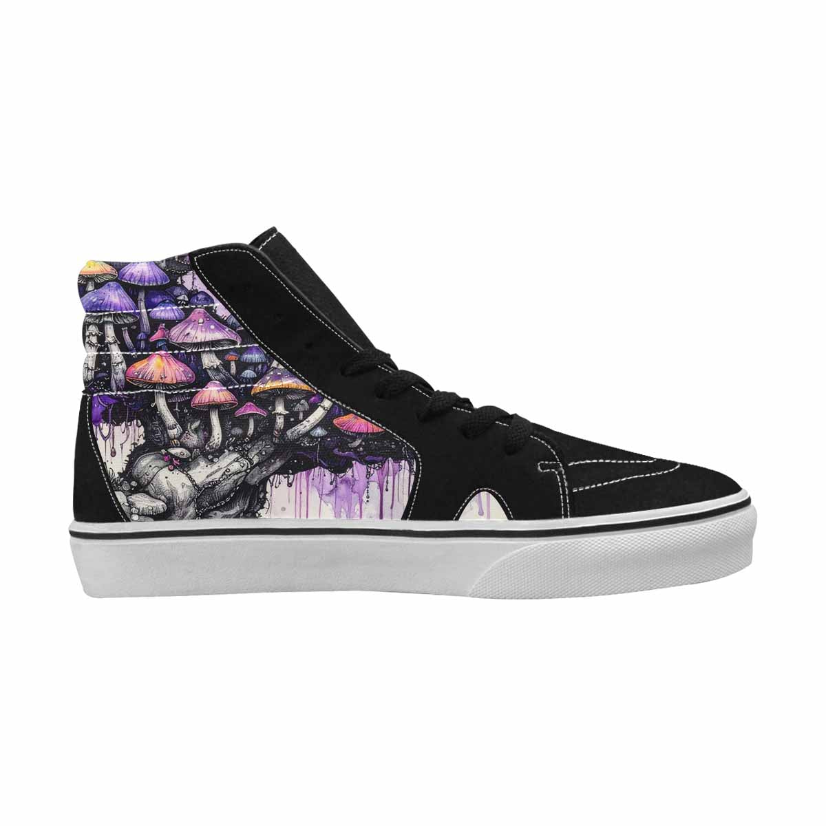 MEN'S Rainbow Drip Mushrooms High Top Canvas Dreamcore Custom Shoes