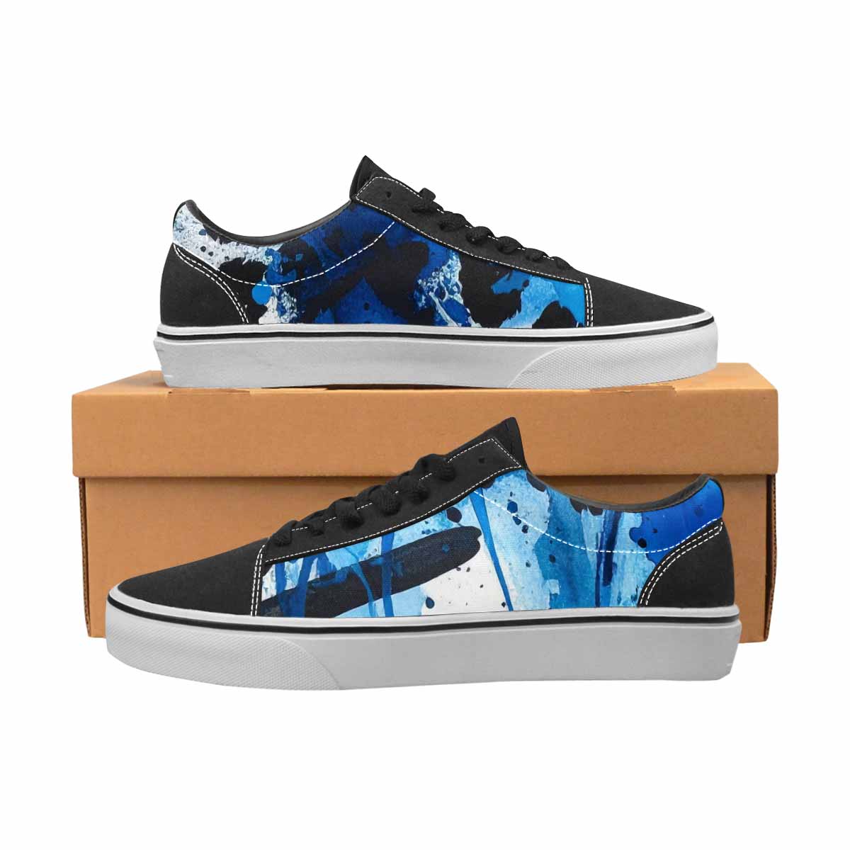 WOMEN'S Animal Print Lace-Up Canvas Neon Fantasy Custom Shoes