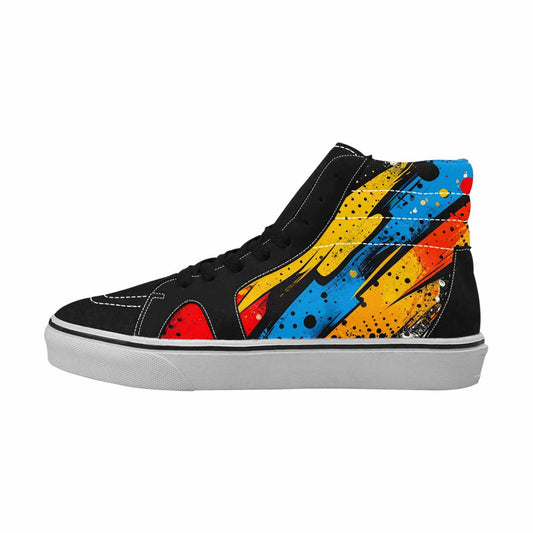 WOMEN'S Comic Book Halftone High Top Canvas Surreal Shoes
