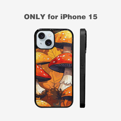 iPhone 15 Case — Bold Autumn Mushroom Bold Autumn Mushroom, Custom Art Phone Cover