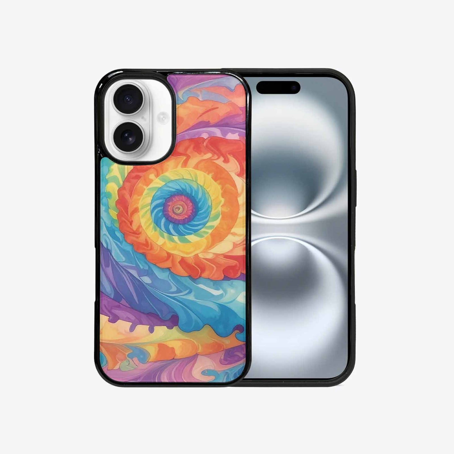 iPhone 16 Case — Tie Dye Swirls Tie Dye Swirls, Custom Print Case Cover