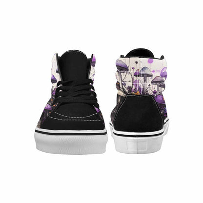 MEN'S Rainbow Drip Mushrooms High Top Canvas Wallpaper Art Sneakers