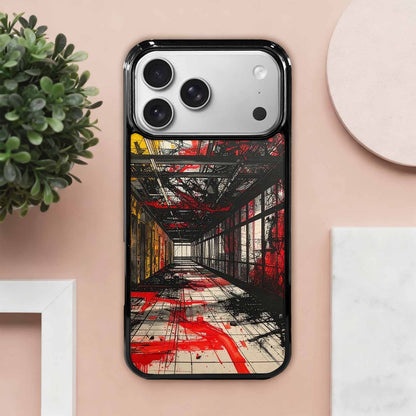 iPhone 17 Pro Max Case — Black &amp; Red Ink Galaxy Space, Customized Protective Case