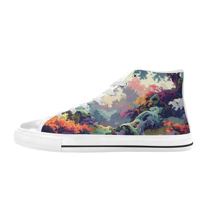 Camo Design 1 Kids' High Top Canvas Shoes