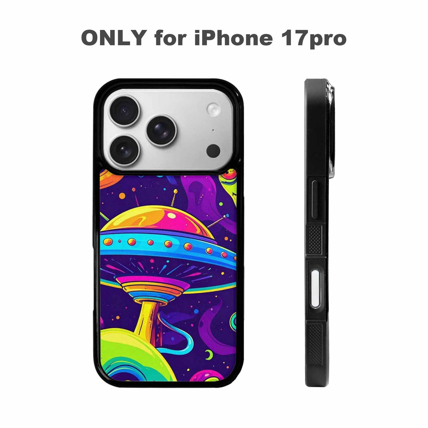 iPhone 17 Pro Case — Alien Ufo Cartoon Art Pattern Alien, Custom Designed Case Cover