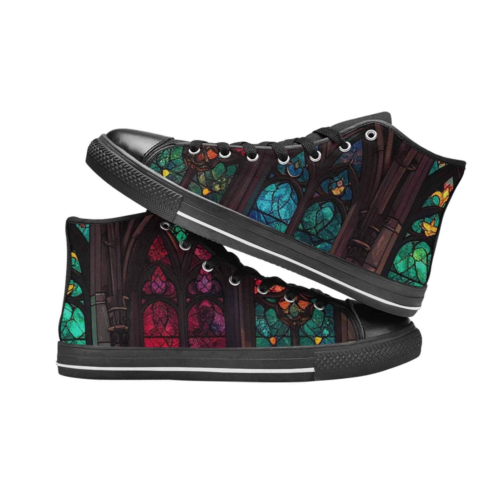 MEN'S Stained Glass Cathedral High Top Canvas Dreamcore Sneakers