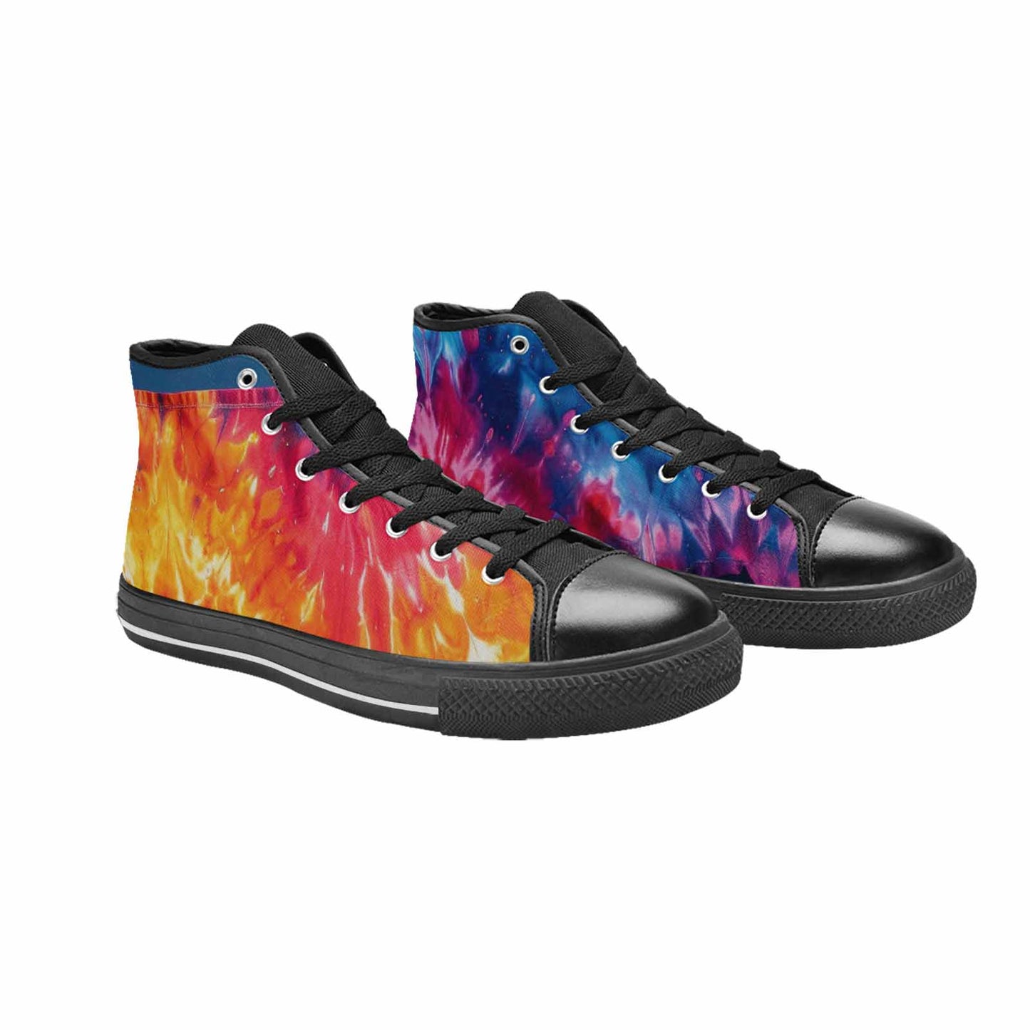 WOMEN'S Tie Dye Mixed Style High Top Canvas Cottagecore Custom Shoes