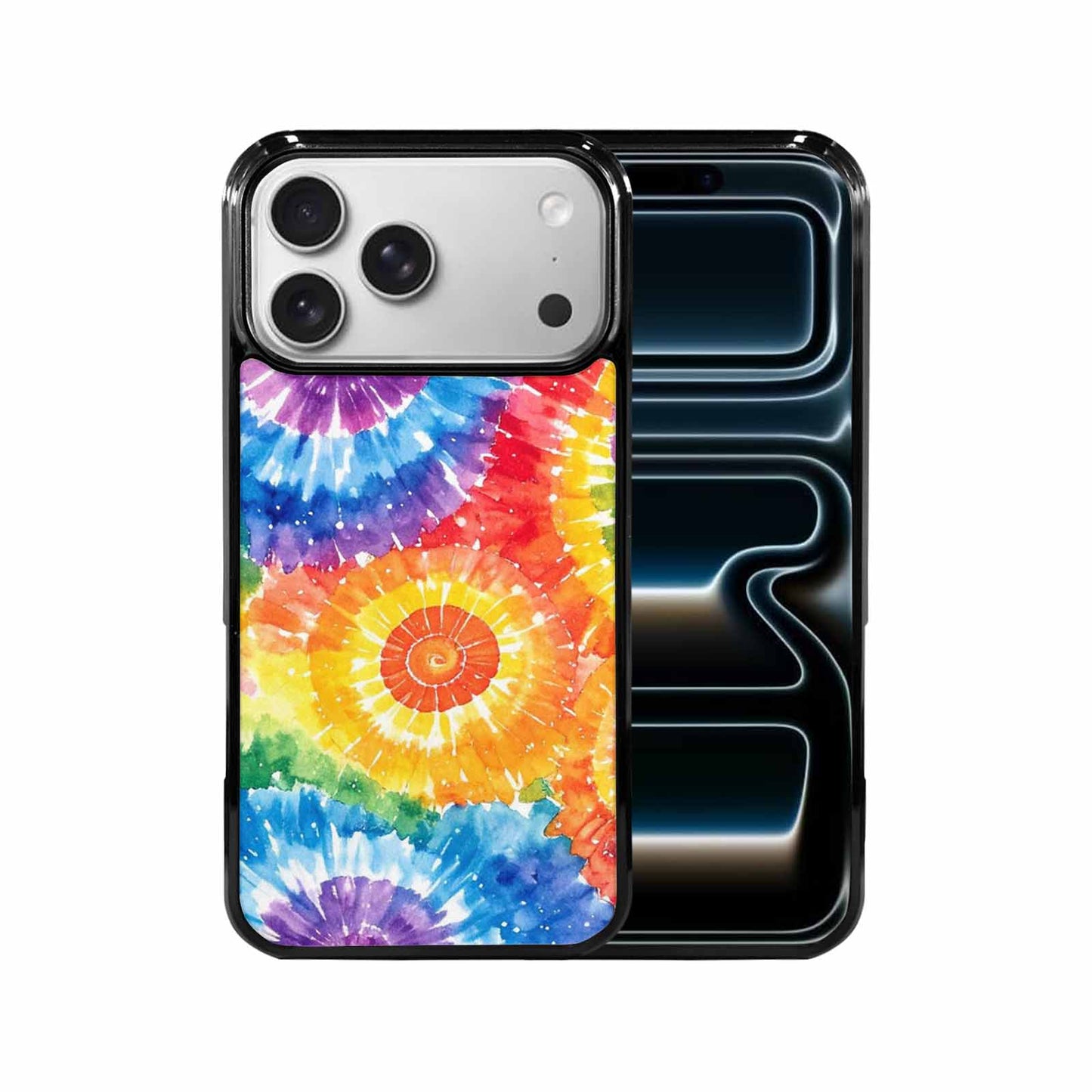 iPhone 17 Pro Max Case — Tie Dye Spiral Rainbow Tie Dye, Personalized Phone Case