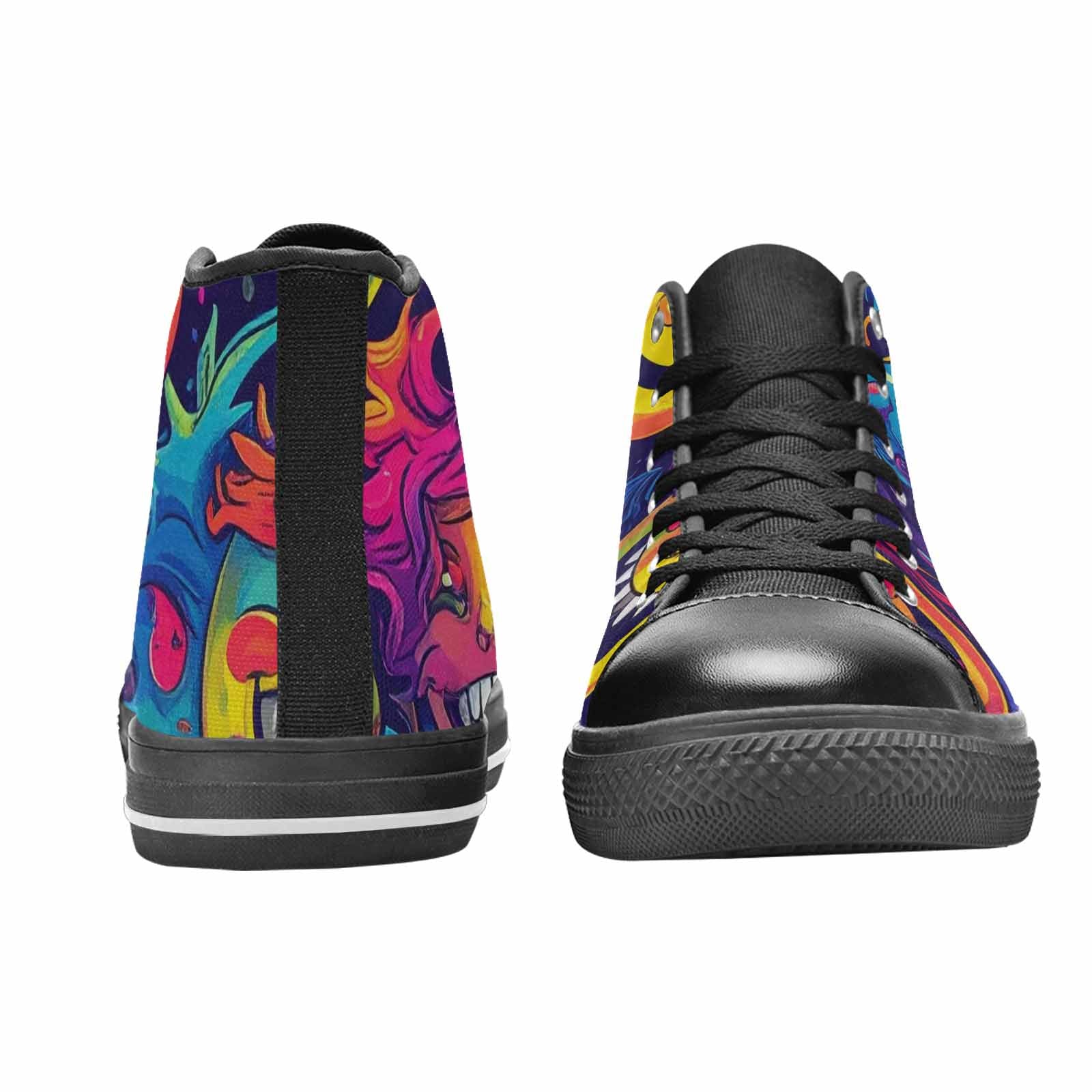MEN'S Funny Looking Cartoon High Top Canvas Dark Academia Custom Sneakers