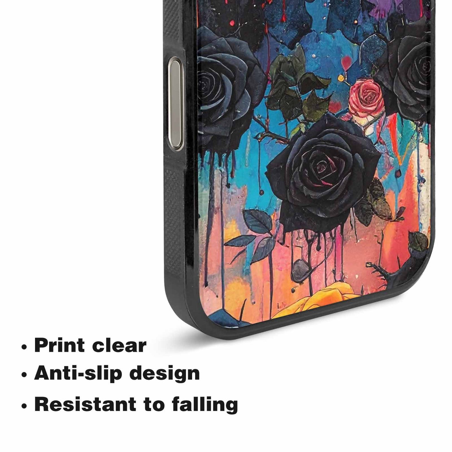 iPhone 16 Pro Case — Gothic Rose Gothic Roses Pattern Hundreds, Custom Designed Case Cover