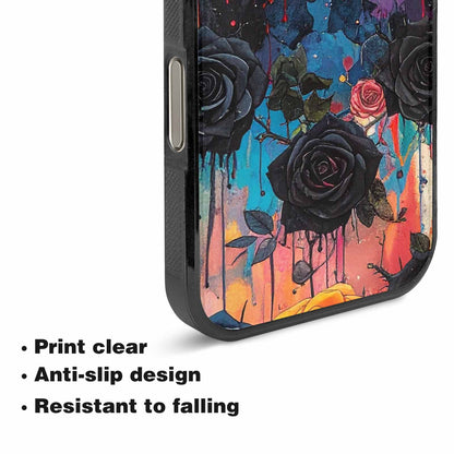 iPhone 16 Pro Case — Gothic Rose Gothic Roses Pattern Hundreds, Custom Designed Case Cover