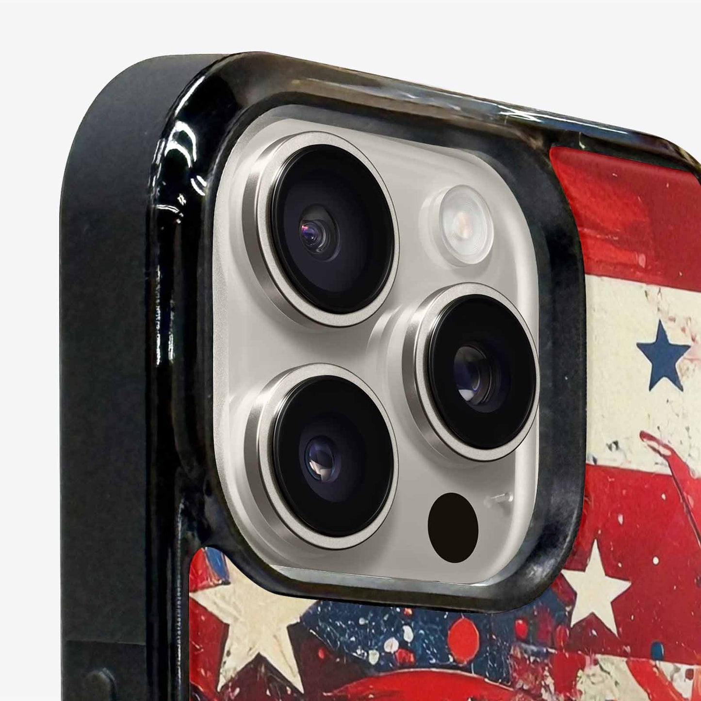 iPhone 15 Pro Max Case — Patriotic Stars And Stripes American Stars, Custom Made Phone Cover