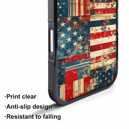 iPhone 17 Pro Case — Small American Flag Stars And Galaxy, Custom Printed Phone Case
