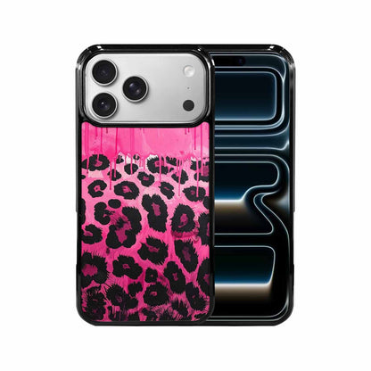 iPhone 17 Pro Max Case — Black &amp; Pink Ink Animal Print, Custom Made Phone Cover