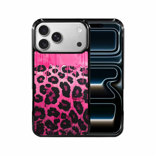 iPhone 17 Pro Max Case — Black &amp; Pink Ink Animal Print, Custom Made Phone Cover