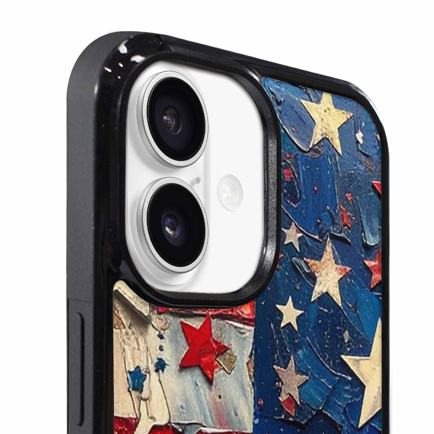 iPhone 17 Case — Patriotic Stars And Stripes Galaxy Space, Personalized Phone Case