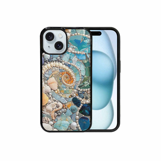 iPhone 15 Case — Seashell Collage Seashell Collage Pattern Hundreds, Unique Phone Case Design