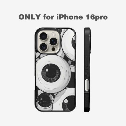 iPhone 16 Pro Case — Googly Cartoon Eyeballs, Custom Printed Phone Case