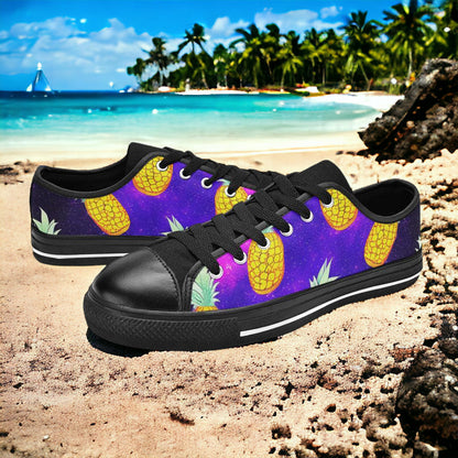 Cherry Blossom Teal Gold Unique MEN Bold Art - Freaky Shoes | Custom Art Sneakers