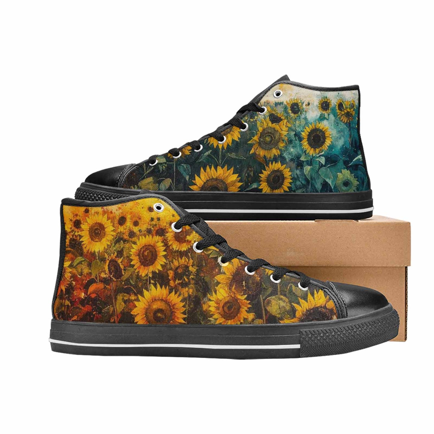 WOMEN'S Blend Melt Them High Top Canvas Neon Fantasy Shoes