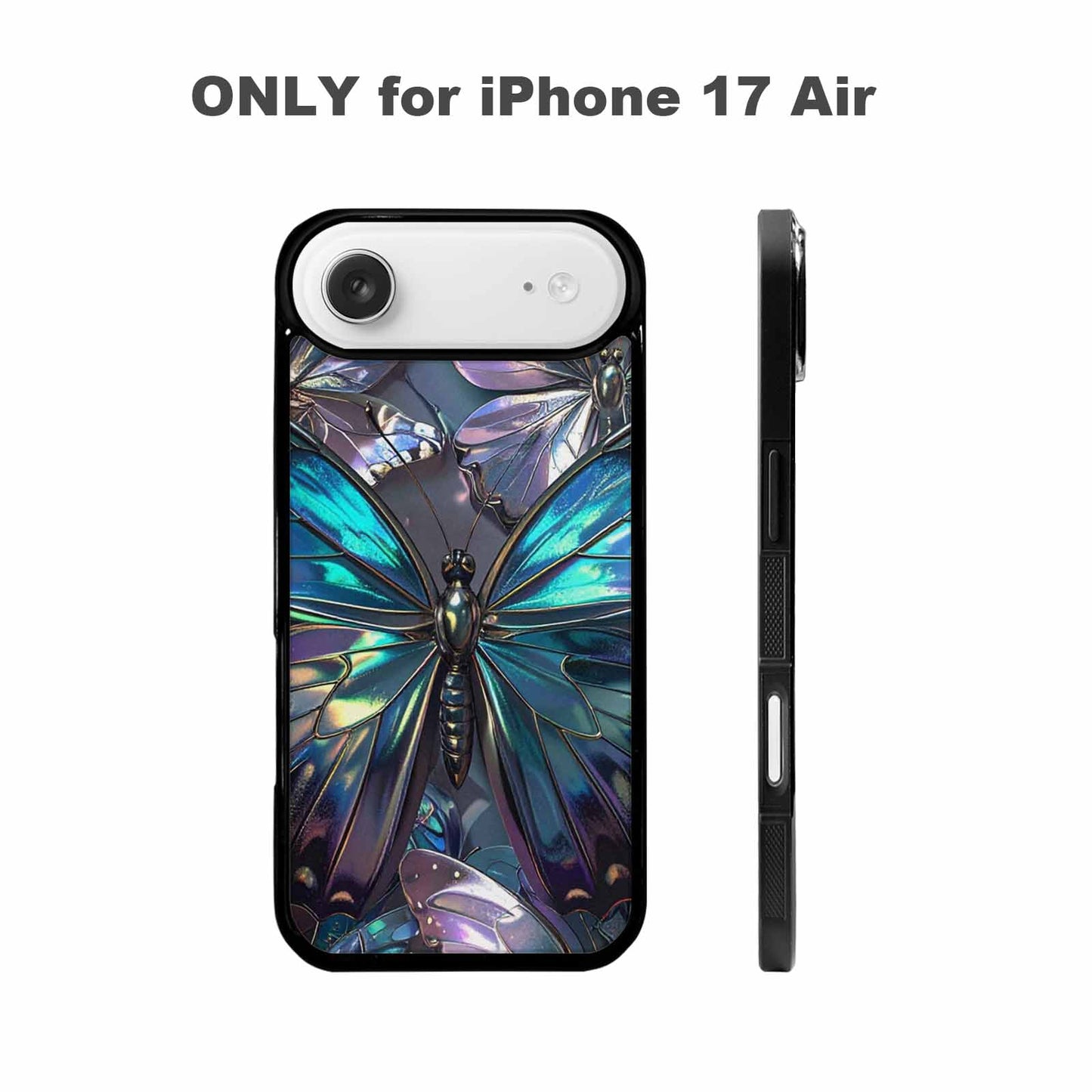 iPhone 17 Air Case — Iridescent Zodiac Butterfly Original Art, Custom Phone Case
