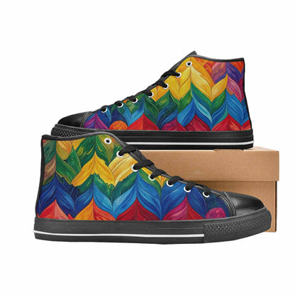 MEN'S Rainbow Pride Flag High Top Canvas Y2K Custom Sneakers