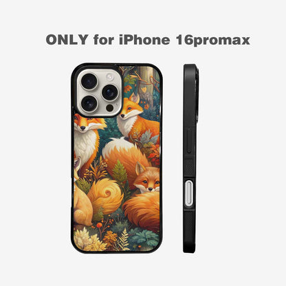 iPhone 16 Pro Max Case — Fox Forest Fox Forest Pattern Hundreds, Custom Art Phone Cover