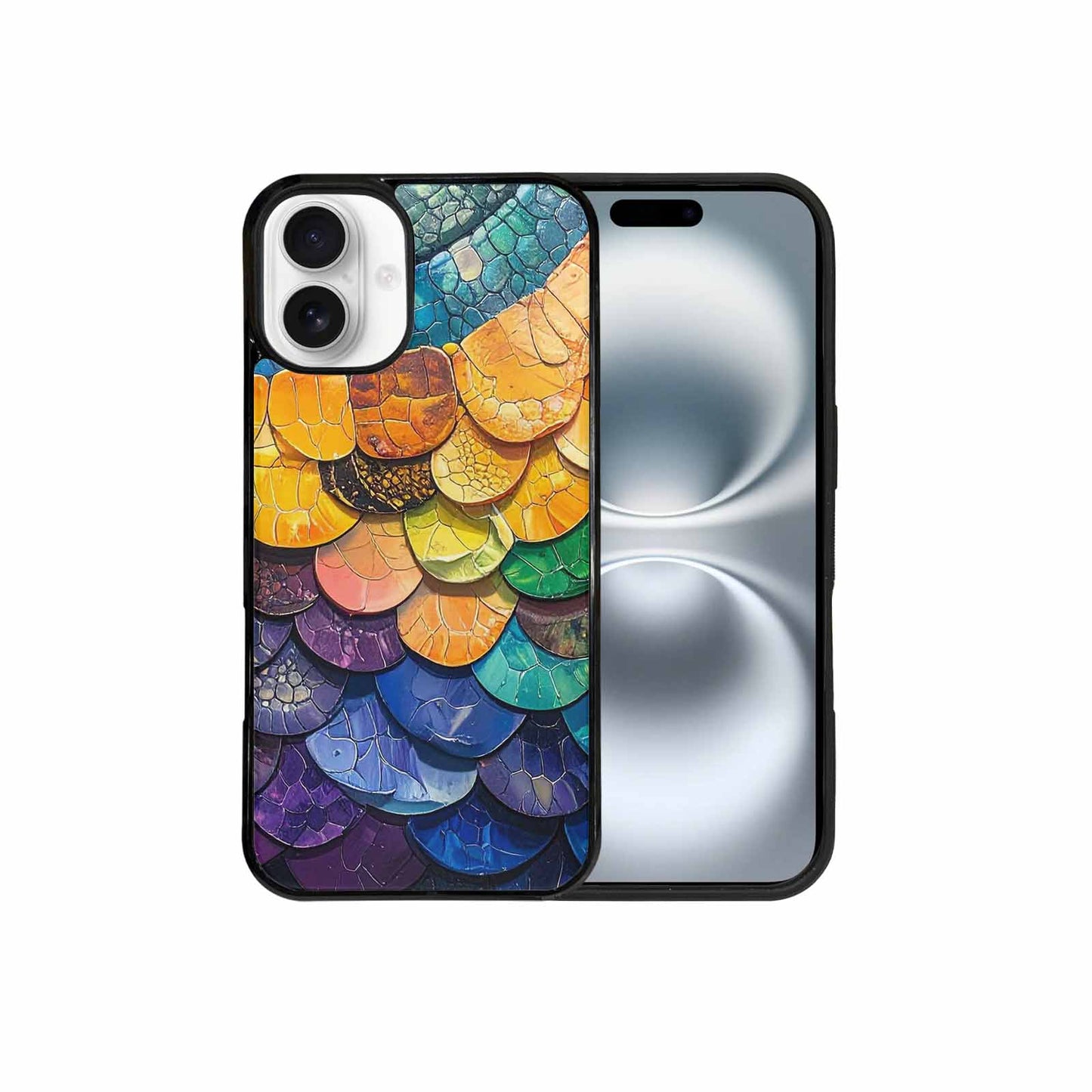 iPhone 16 Plus Case — Reptile Scale Full Color Vibrant Reptile, Custom Phone Case