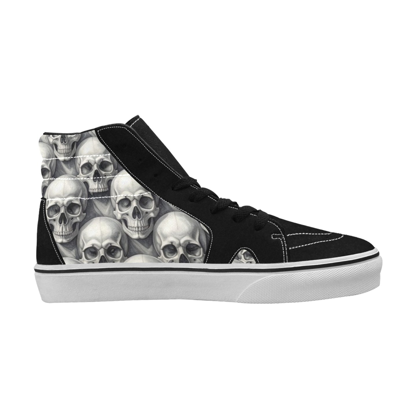 WOMEN'S Hyper Realistic Skull High Top Skateboarding Grunge Sneakers