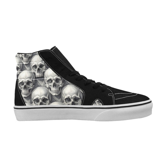 WOMEN'S Hyper Realistic Skull High Top Skateboarding Grunge Sneakers