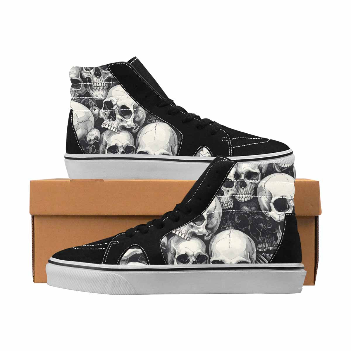 MEN'S Skull Splatter Black White 10 Ferion