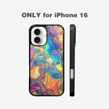 iPhone 16 Case — Holographic Iridescent Shimmer Pattern Hundreds Of, Custom Made Phone Cover
