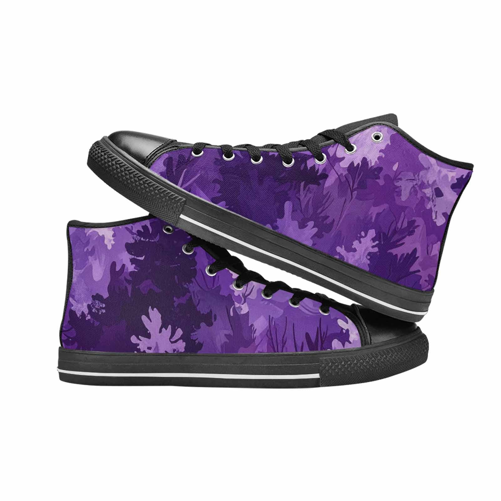 WOMEN'S Military Camouflage Blotch High Top Canvas Wallpaper Art Shoes