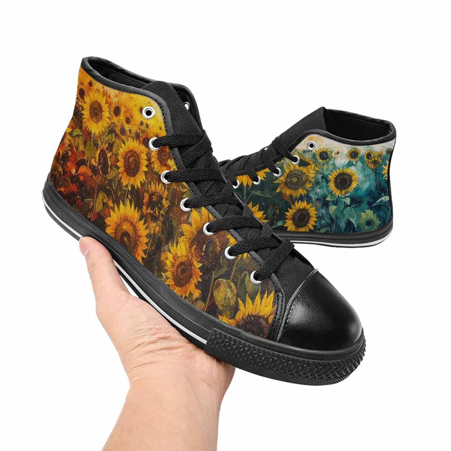 MEN'S Blend Melt Them High Top Canvas Wallpaper Art Custom Shoes