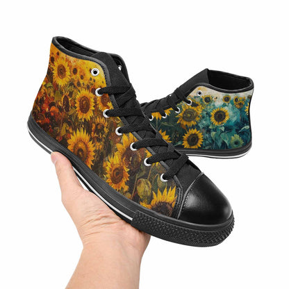 MEN'S Blend Melt Them High Top Canvas Wallpaper Art Custom Shoes