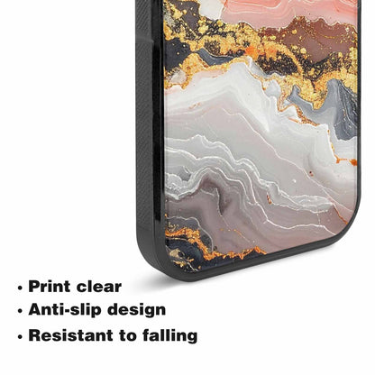 iPhone 15 Case — Marble Vein Marble Veins Pattern Hundreds, Customized Protective Case