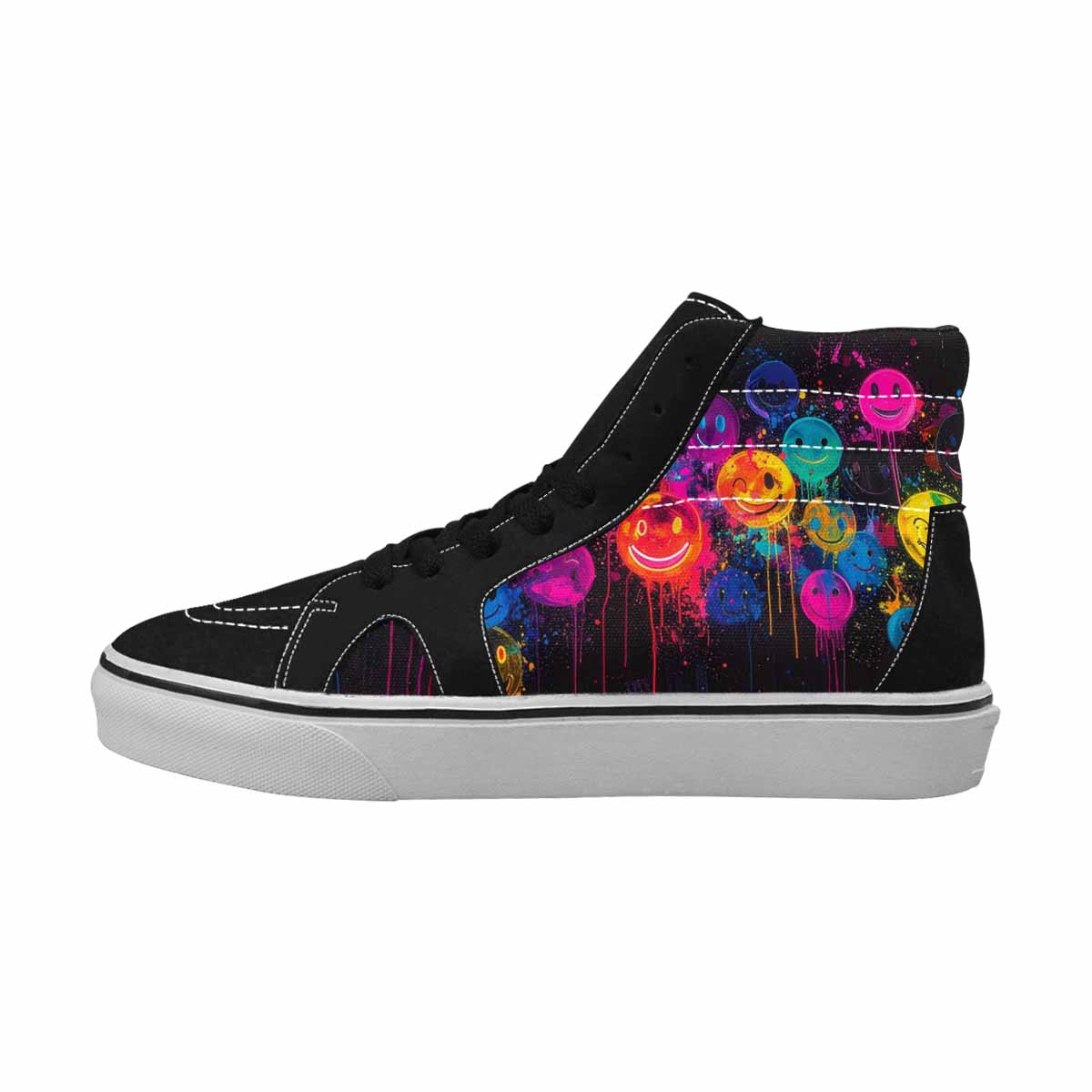 MEN'S Smiley Faces × Glow High Top Canvas Y2K Shoes