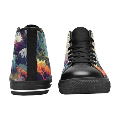 Camo Design 1 Men's High Top Canvas Shoes