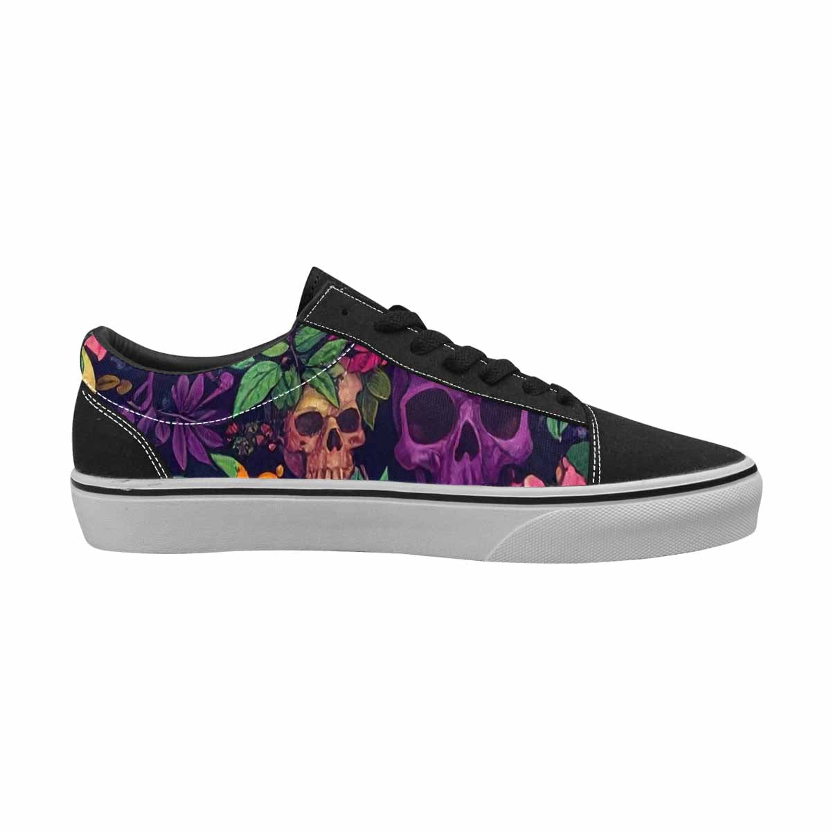 WOMEN'S Skulls  Botanical Skulls Lace-Up Canvas Y2K Shoes