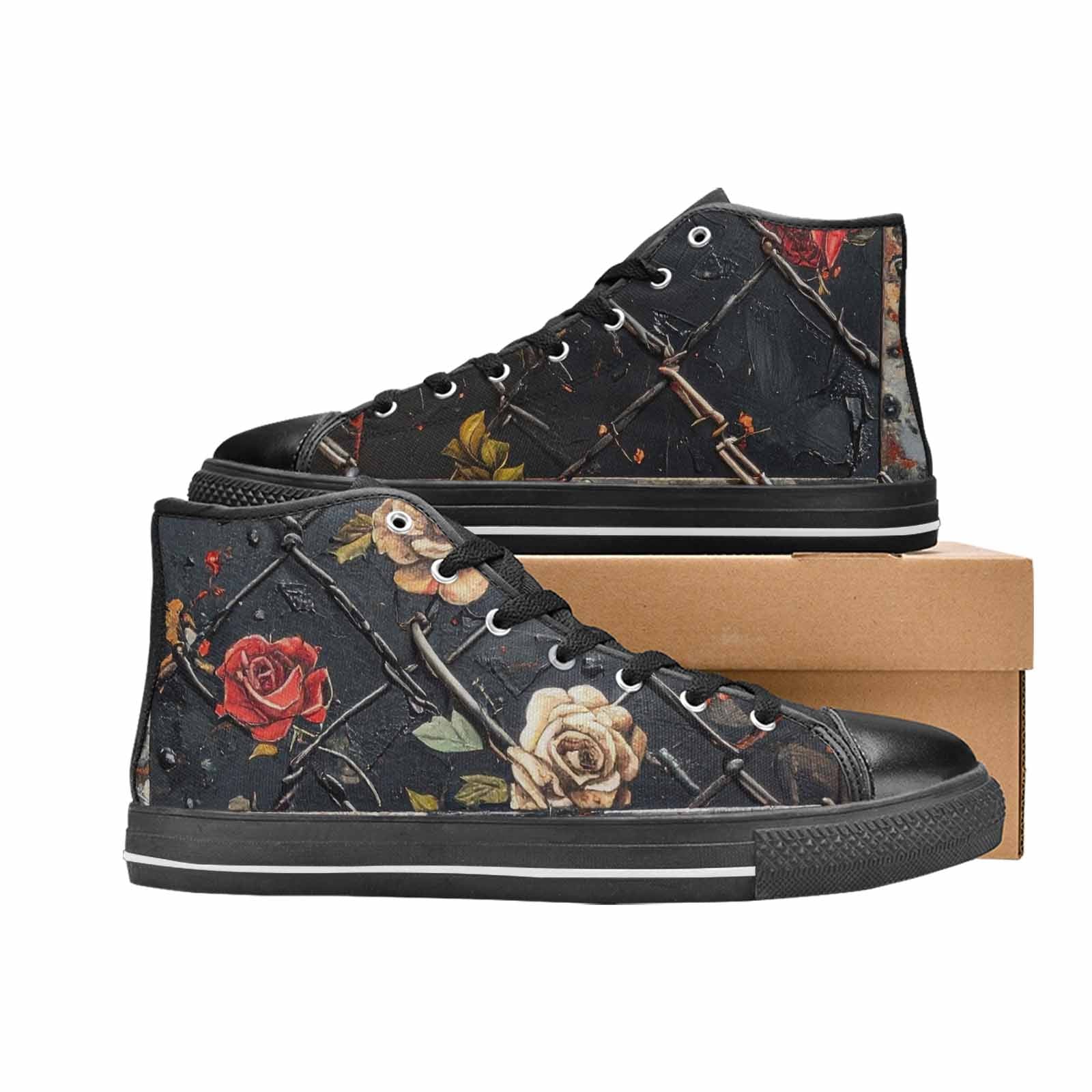 MEN'S Barbed Wire Chain High Top Canvas Y2K Custom Shoes