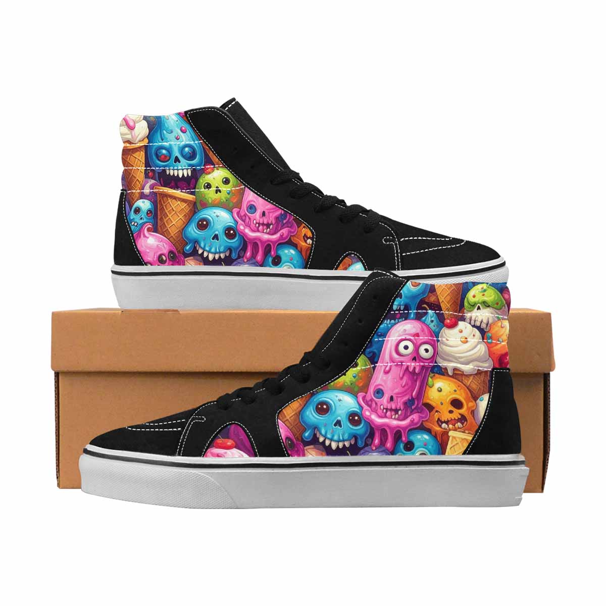 MEN'S Skulls High Top Canvas Artist-designed Aesthetic Custom Shoes