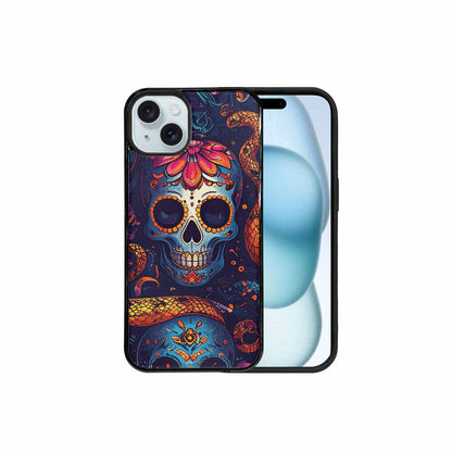 iPhone 15 Plus Case — Snake Skulls Print Custom, Custom Art Phone Cover
