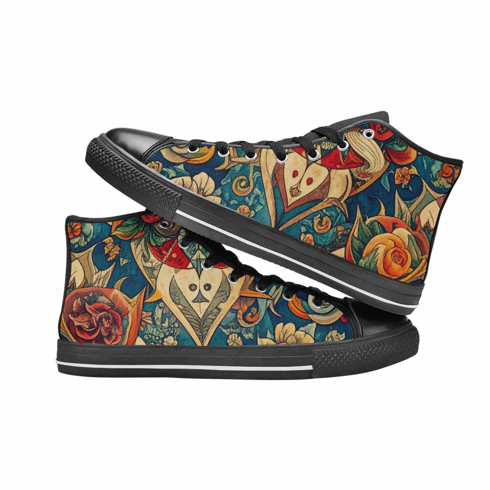 WOMEN'S Old School Tattoo High Top Canvas Surreal Sneakers