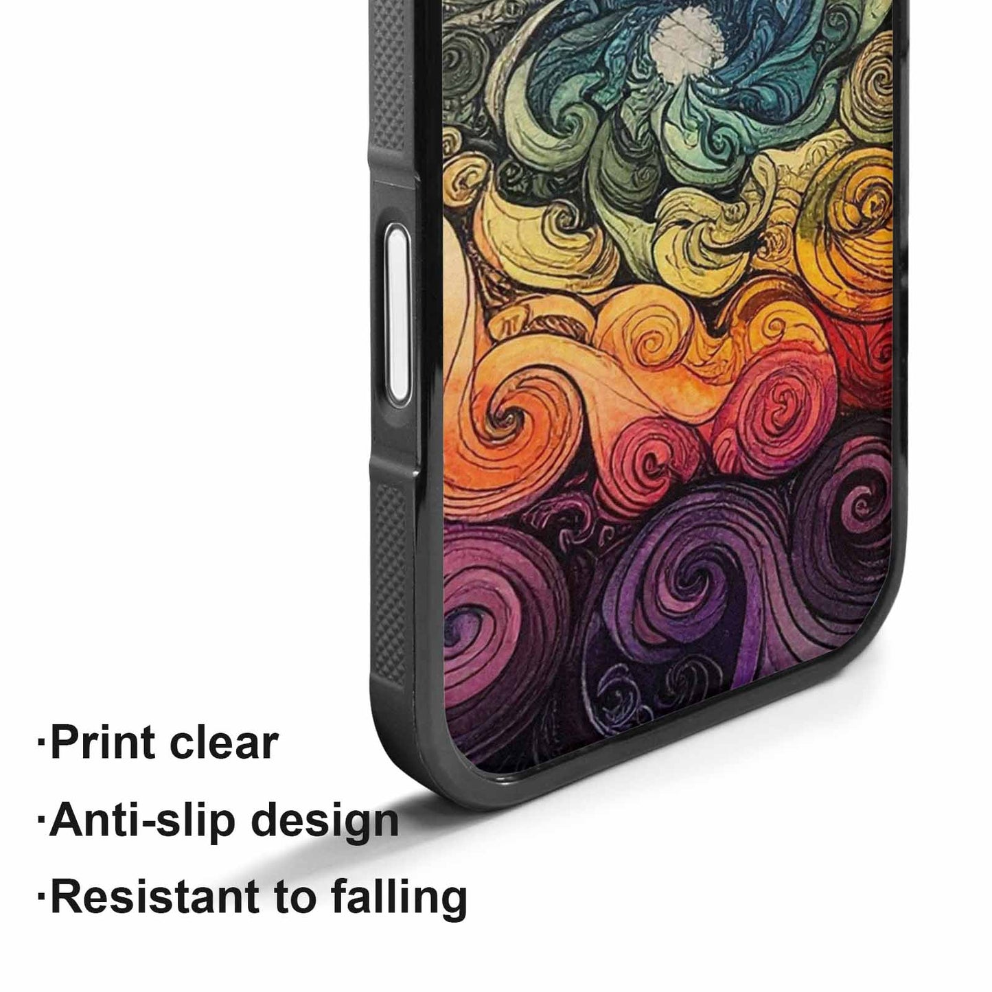 iPhone 17 Case — Tie Dye Swirls (black Tie Dye, Custom Phone Case