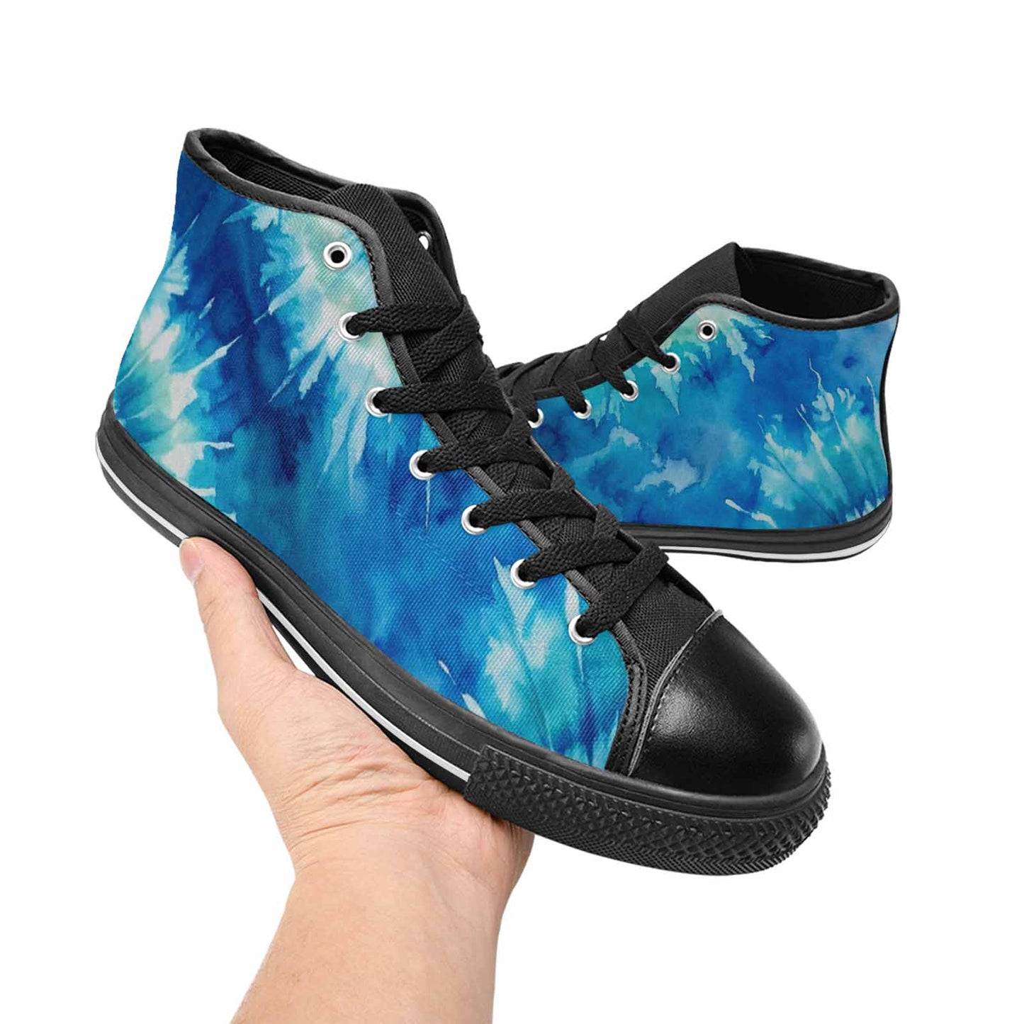 WOMEN'S Tie Dye - High Top Canvas Neon Fantasy Custom Shoes