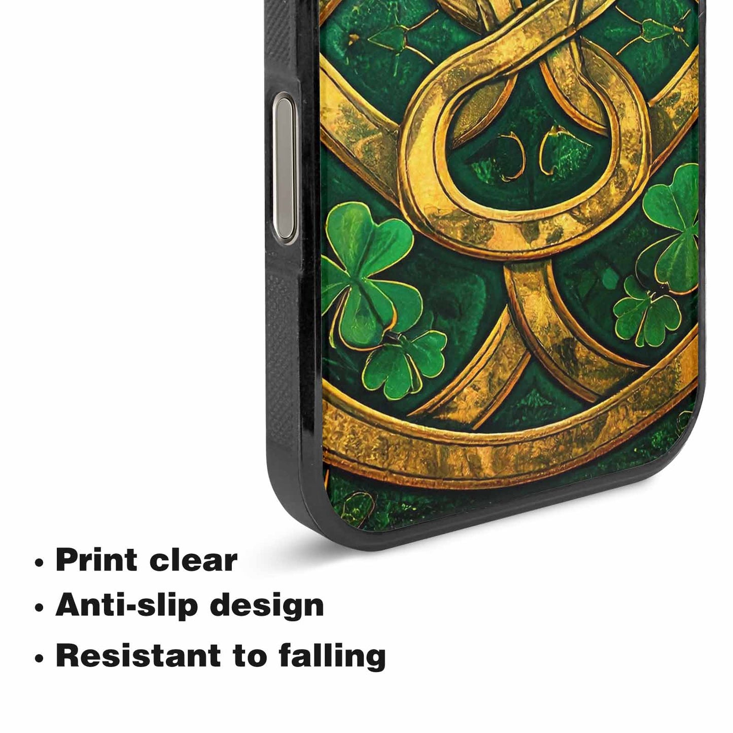 iPhone 16 Pro Max Case — Irish Celtic Knot Pattern Shamrocks Seamless, Original Design Phone Case