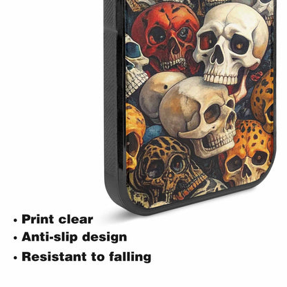 iPhone 15 Case — Skulls Pattern Hundreds Of Sma 1q9, Unique Phone Case Design