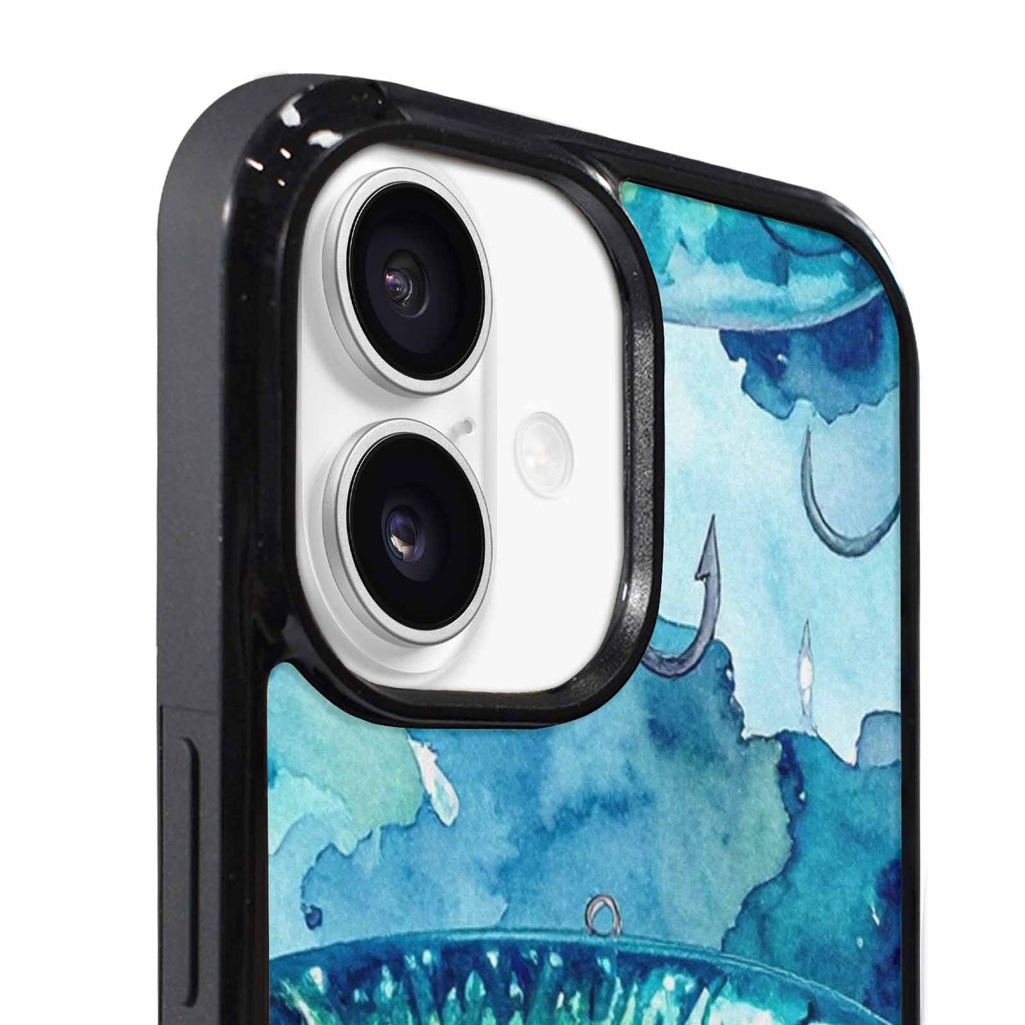 iPhone 17 Case — Fishing Lure And Hook Watercolor Abstract, Customized Protective Case